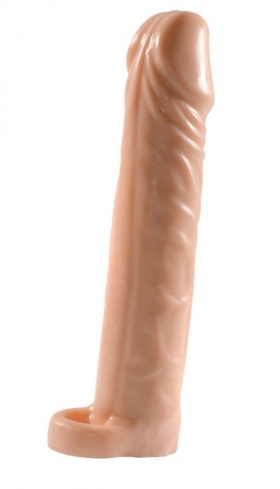 Телесная насадка-удлинитель Extension sleeve с подхватом - 17 см. - Sitabella - в Калининграде купить с доставкой