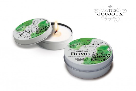 Массажная свеча Petits Joujoux Rome с ароматом грейпфрута и бергамота - 33 гр. - MyStim - купить с доставкой в Калининграде