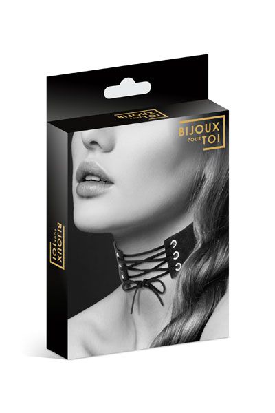 Оригинальный ошейник-чокер со шнуровкой - Bijoux Pour Toi - купить с доставкой в Калининграде