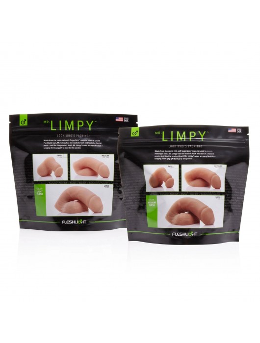 Мягкий имитатор пениса Fleshton Limpy среднего размера - 17 см. - Fleshlight - купить с доставкой в Калининграде