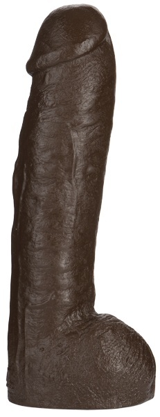 Большая насадка для трусиков Vac-U-Lock Realistic Hung - 31,7 см. - Doc Johnson - купить с доставкой в Калининграде