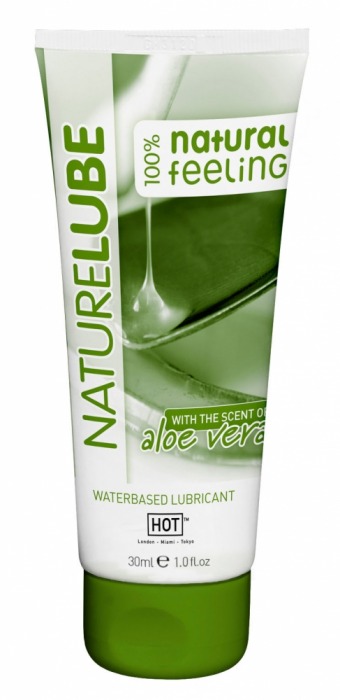 Смазка на водной основе с алоэ вера Nature Lube - 30 мл. - HOT - купить с доставкой в Калининграде