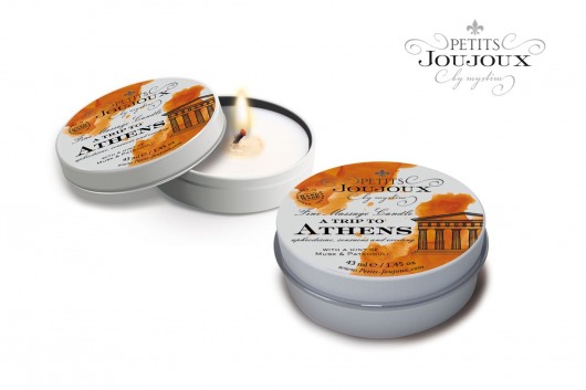 Массажная свеча Petits Joujoux Athens с ароматом муската и пачули - 33 гр. - MyStim - купить с доставкой в Калининграде