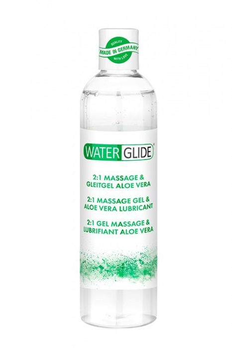 Гель-смазка 2-в-1 MASSAGE   LUBRICANT ALOE VERA - 300 мл. - Waterglide - купить с доставкой в Калининграде
