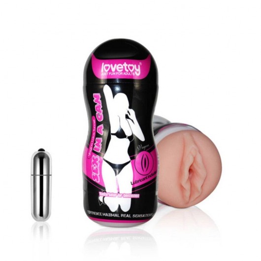 Мастурбатор-вагина Sex In A Can Vibra Vagina Tunnel - Lovetoy - в Калининграде купить с доставкой