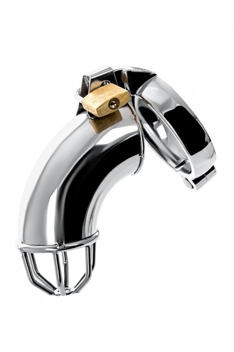 Серебристый мужской пояс верности TOYFA Metal - ToyFa - купить с доставкой в Калининграде