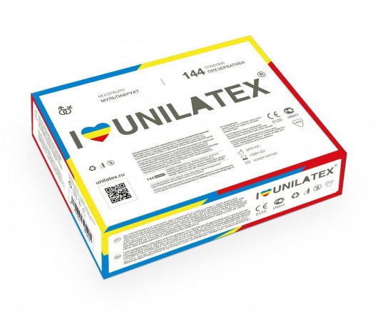 Разноцветные ароматизированные презервативы Unilatex Multifruits - 144 шт. - Unilatex - купить с доставкой в Калининграде