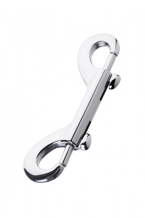 Серебристый двухсторонний карабин TOYFA Metal - ToyFa - купить с доставкой в Калининграде
